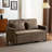 56.9" Loveseat Sofa Pull-Out Sofa Bed Sleeper Sofa With A Reversible Backrest Cushion, Side Pockets, Two USB Ports And A Phone Holder For Living Room, Brown