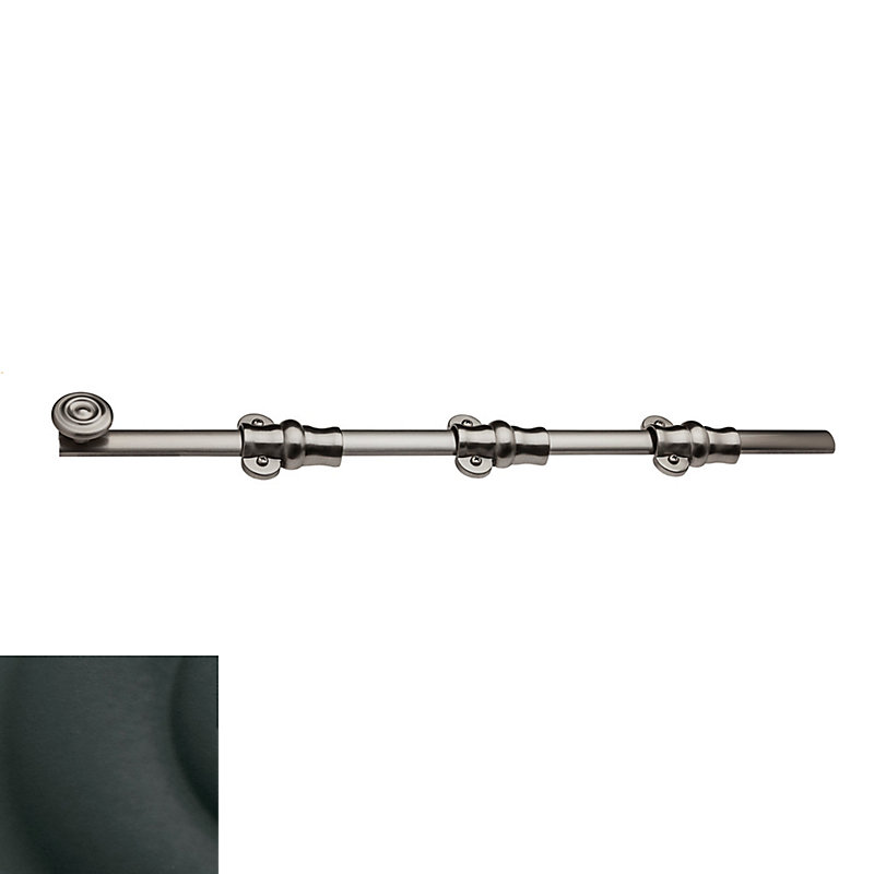 Ornamental Surface Bolt, 3.6" H x 20.6" W x 2.9" D, Satin Black