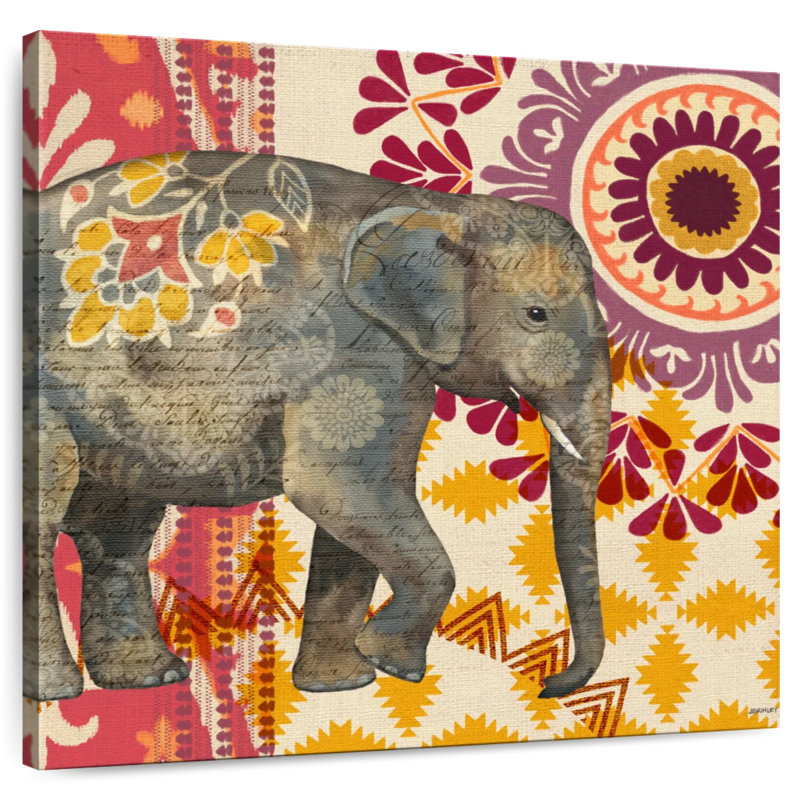 Brampt Caravan Elephant Suzani, H 16 po x l 16 po