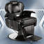 Fauteuil de barbier à hauteur réglable noir