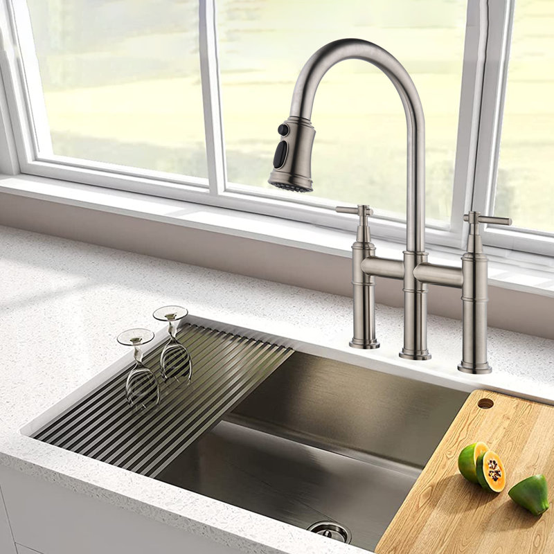 Naiyafly Pull Down Kitchen Faucet, Silver