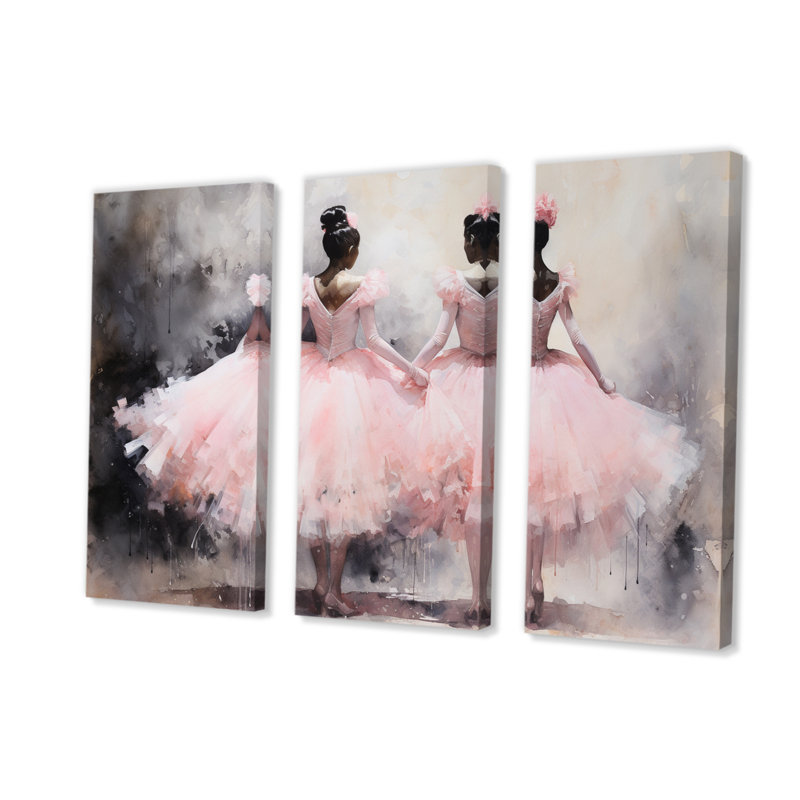«Pink Ballet Dance I», ensemble de reproductions d'art mural, H 28 po x l 36 po x P 1 po
