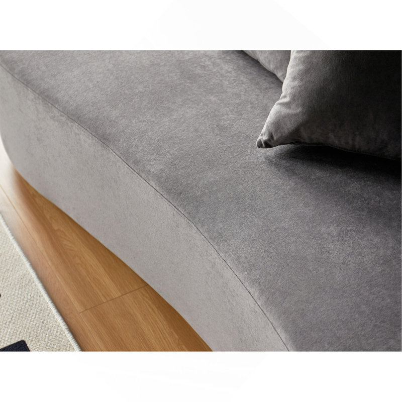 90.2'' Wide half moon design sofa, Gray