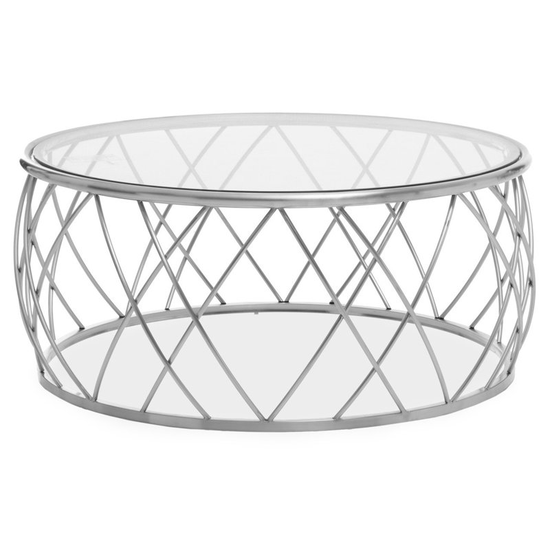 Leyla Frame Coffee Table, Silver