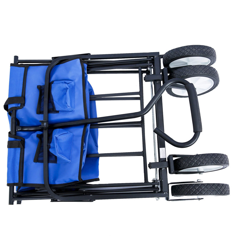 46'' H x 41'' W Utility Cart with Wheels, Blue