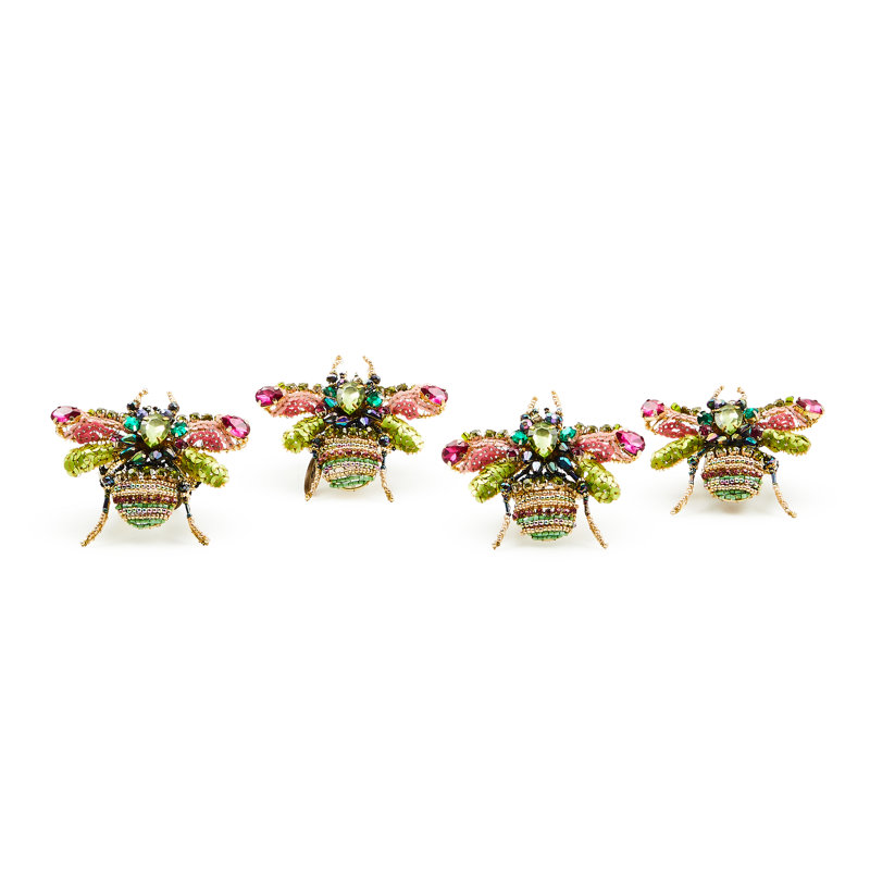 Beetle Napkin Rings, Set Of 4