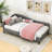 Aghilas Linen Upholstered Daybed with Wood Legs and Slats-108798632-108798631