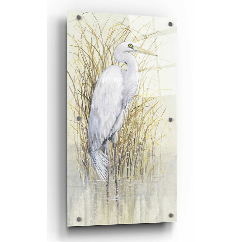 «Wading I» par Tim O'Toole, art mural en verre acrylique, H 24 po x l 12 po