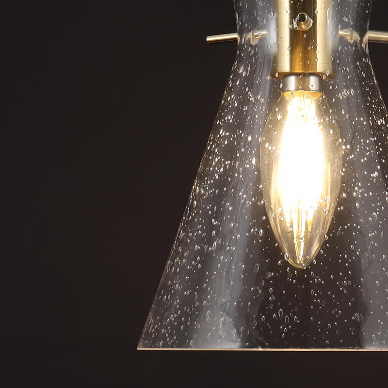 Lustre pour îlot de cuisine à 5 lumières à intensité variable Layni