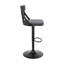 Chaise de bar pivotante réglable en fer 45 po gris et noir avec repose-pieds