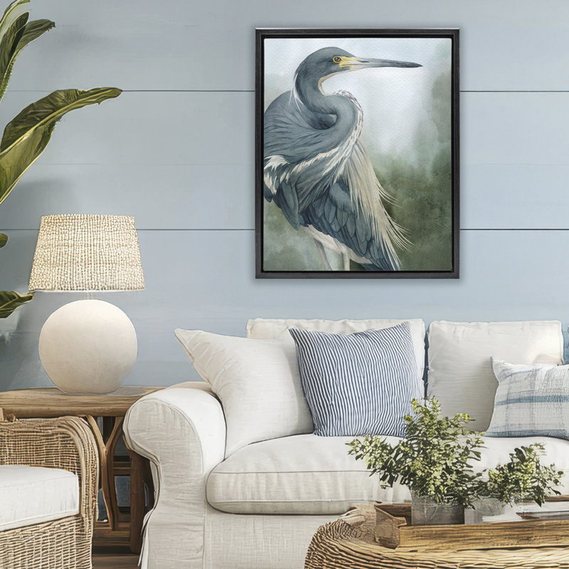 Cadre flottant Bayou King Bird, design par Grace Popp, H 31 po x l 25 po, Cadre flottant noir de jais