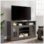 Meuble télé classique pour téléviseur de 65 po ou moins avec espace de rangement ouvert et fermé Classic