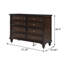 Commode 8 tiroirs Chêne foncé