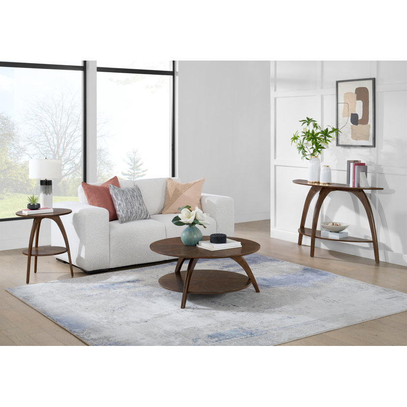 Table basse avec rangement Atreu, Noyer
