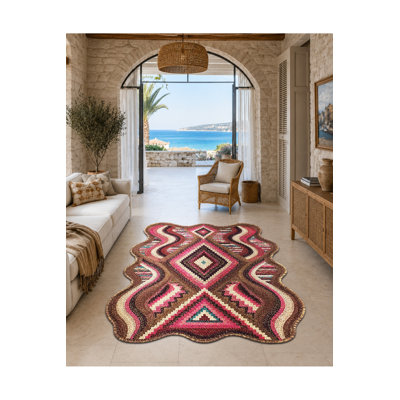 Tapis tissé à motif nautique Mosso