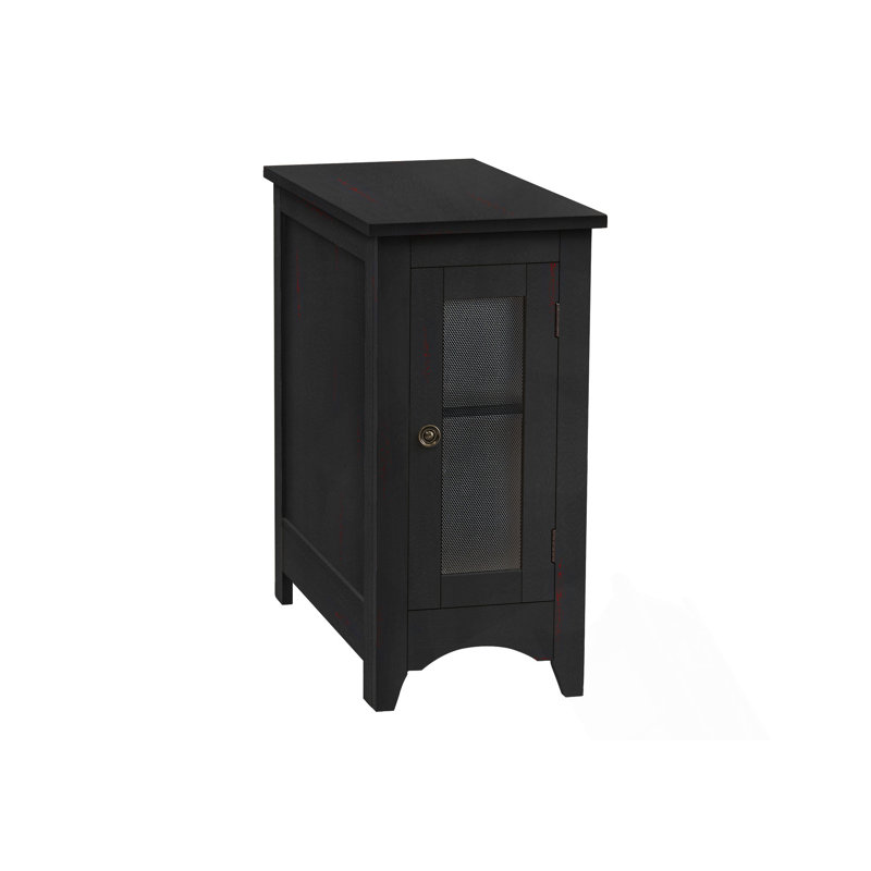 Narrow End Table  With Storage Cabinet