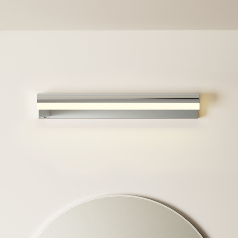 Pelham Single Dimmable LED Bath Bar, Polished Chrome