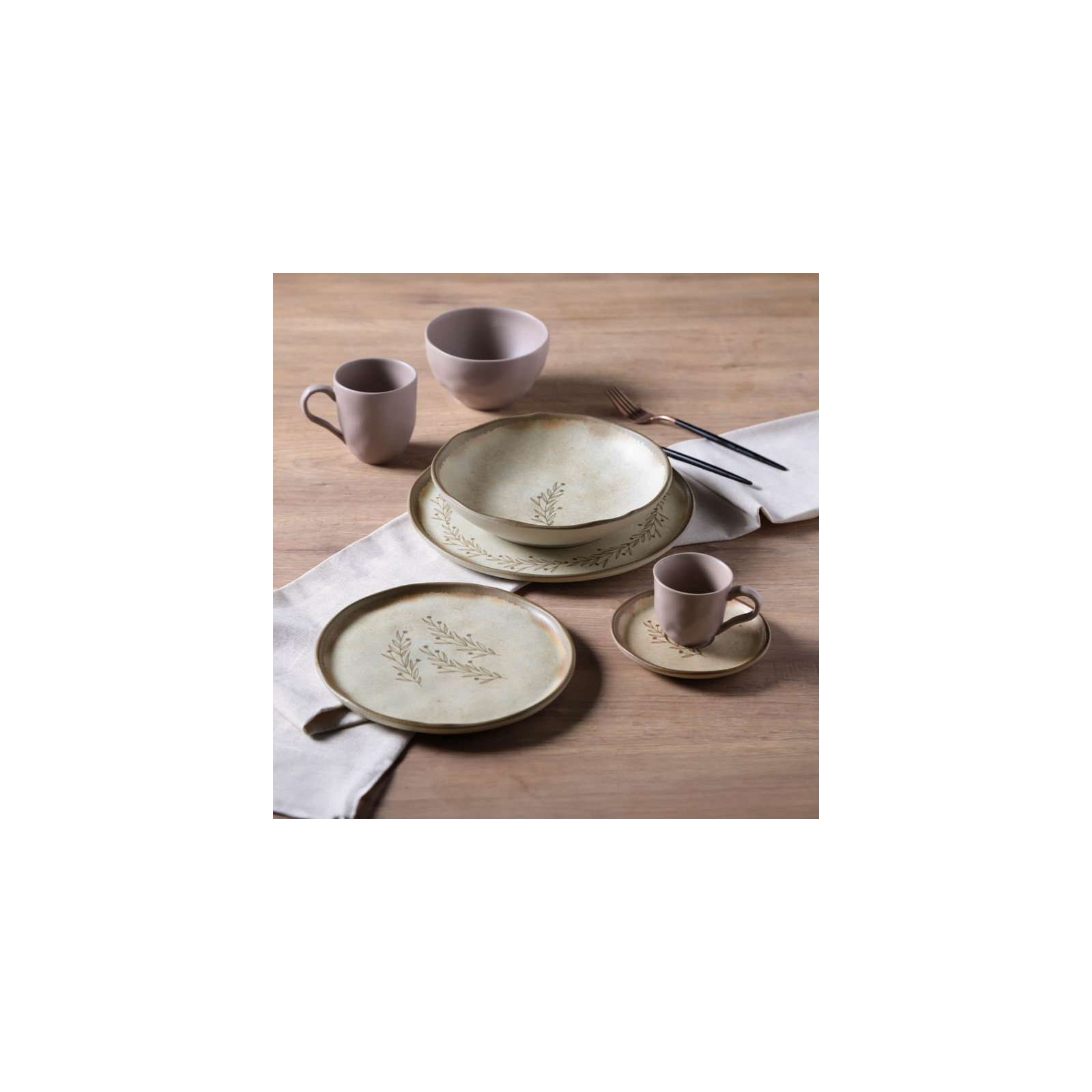 Nativa Commercial Dishwasher Safe 8.86'' Stoneware Salad Or Dessert Plate , Set of 6