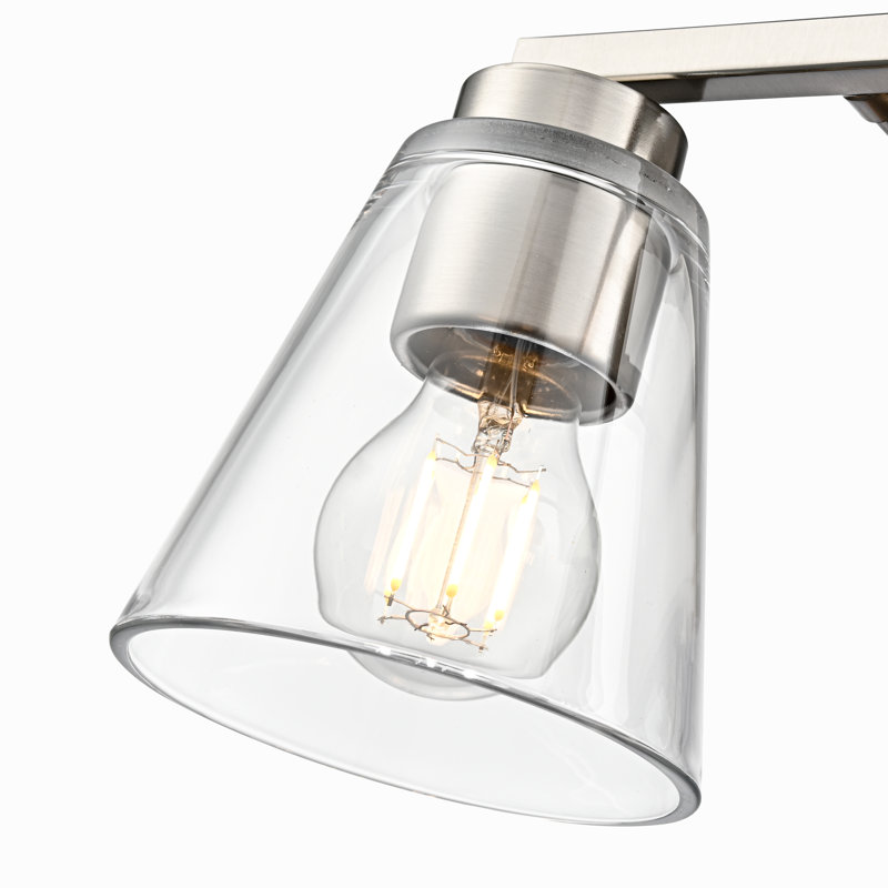 Meuble-lavabo 2 lumières 13 po Strayhan - Nickel brossé, 13 po de largeur, Deux lumières, Nickel brossé