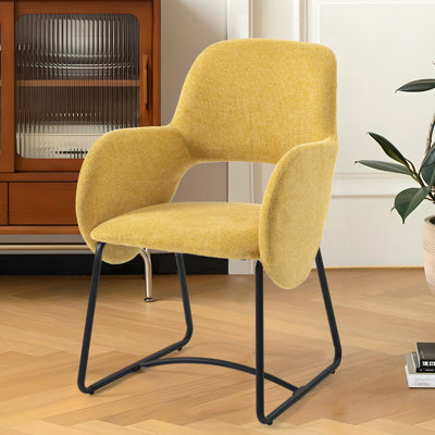 Fauteuil d'appoint rembourré avec cadre en métal Modern Chenille
