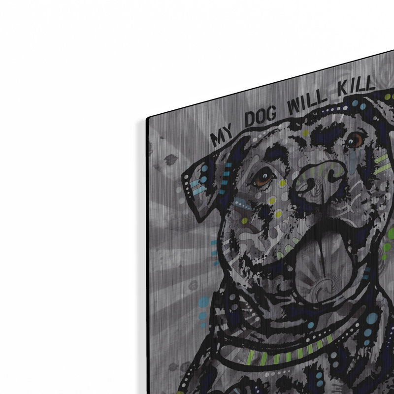 Lark Manor ™ «My Dog» par Dean Russo Studios, art mural en métal, H 16 po x l 12 po