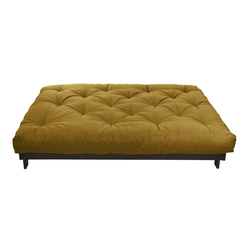 Matelas de futon en coton Otega, 10", Moutarde