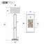 Lampe sur pied moderne 61 po pour salon Diyan, finition nickel brossé, abat-jour en lin blanc pur