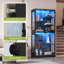 Vitrine 65 po avec porte vitrée, vitrine avec lumière DEL RVB et tablette réglable-132997505