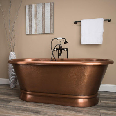 72'' x 31.5'' Freestanding Soaking Copper Bathtub