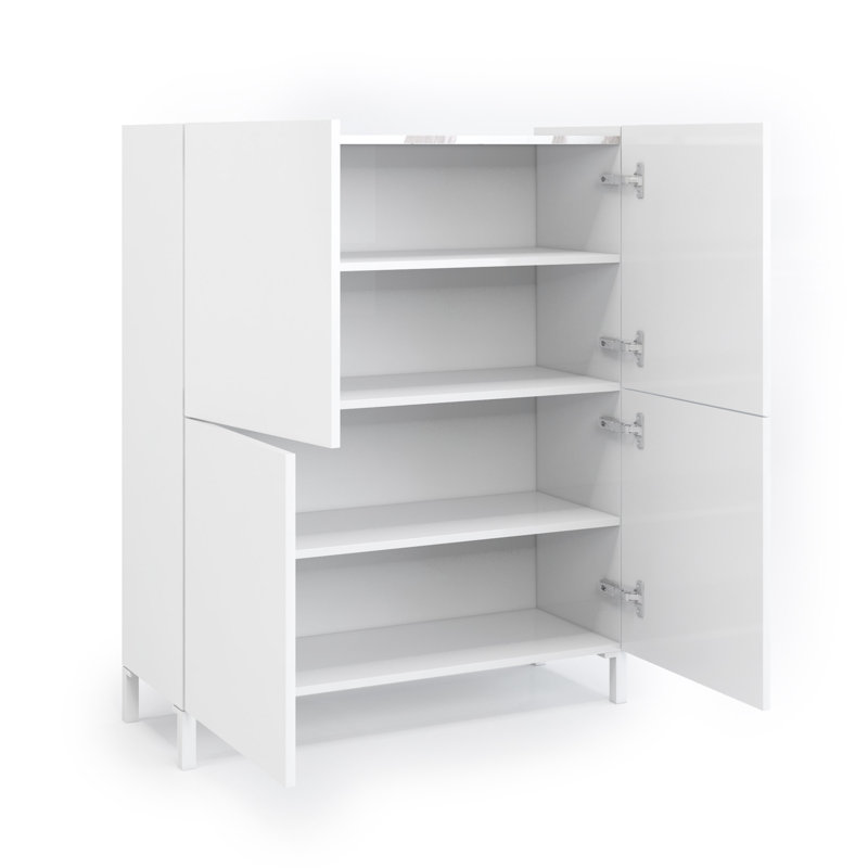Daekwan 228.6cm Sideboard, White/Calacatta