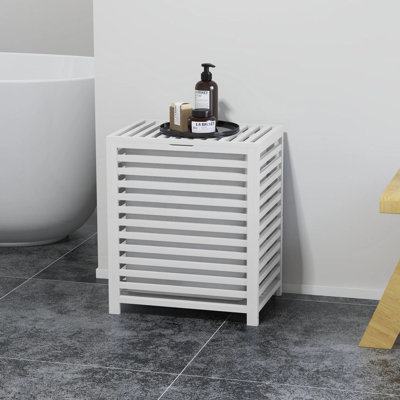 Laundry Basket With Lid And Removable Liner, 19.75x14.25x23.5 Inches, Space For Organized Dirties Hamper ,