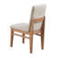 Ensemble de 2 chaises de salle à manger Rejo, gris, coussins gris avoine, brun naturel