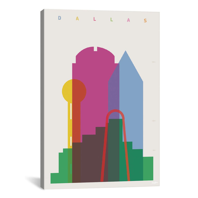 "Dallas" par Yoni Alter, impression sur toile tendue, H 12 po x l 8 po x P 0,75 po