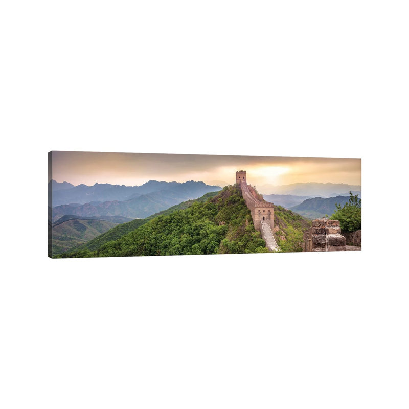 Great Wall Of China Near Jinshanling by Jan Becke - Wrapped Canvas Panoramic Gallery-Wrapped Canvas Giclée