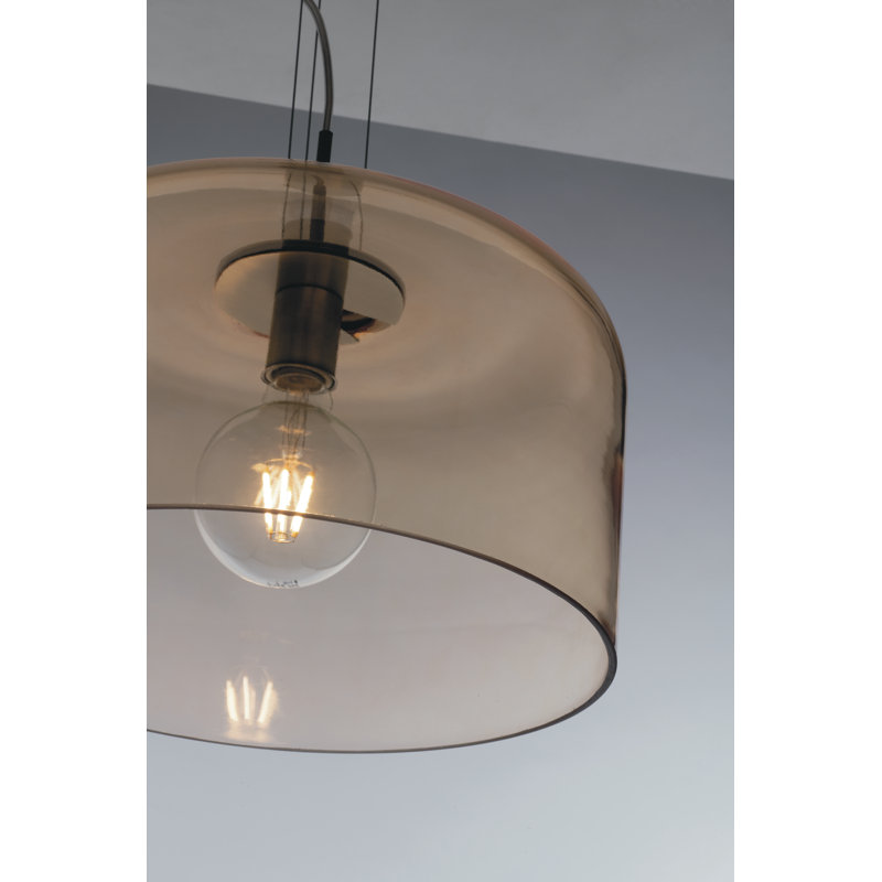 Souderton 1 - Light Drum Pendant, Amber, Amber, 20Cm H x 40Cm W x 40Cm D