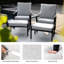 4 chaises d'extérieur avec repose-pieds 4 pièces