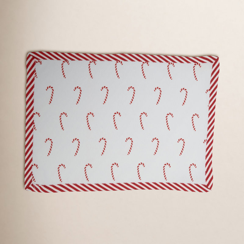 Peppermint Collection Polyester No Pattern Rectangle Placemat