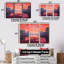 Nostalgie rouge - ensemble de salon mural art abstrait paysage-2036982401-2036982402