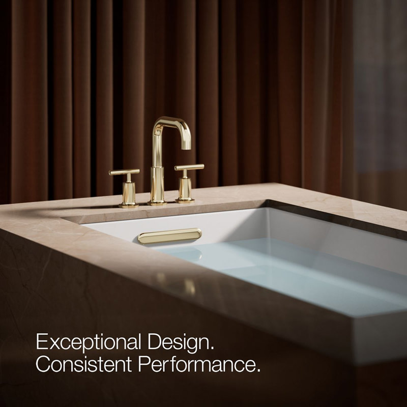 Purist® for Two Deck-Mount Bath Faucet Trim for High-Flow Valve with Lever Handles, Valve Not Included, Vibrant French Gold