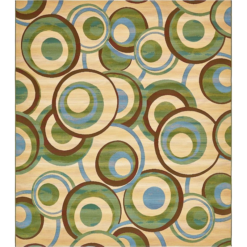 Tapis extérieur couleur véranda tourbillonnant, Rectangle 10 pi x 12 pi