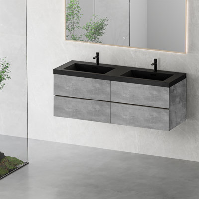 Meuble-lavabo flottant 60 po avec lavabo
