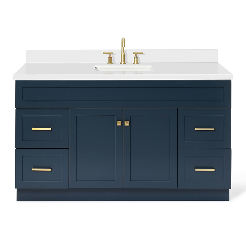 Ensemble de meuble-lavabo simple 61 po Hamlet, Bleu minuit