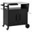 Outdoor Grill Cart With Storage, Foldable Table, And Stainless Steel Top For Versatile BBQ And Pizza Cooking Experiences