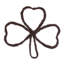 24"H x 24"W Shamrock Outline Wreath. Made of natural twigs.