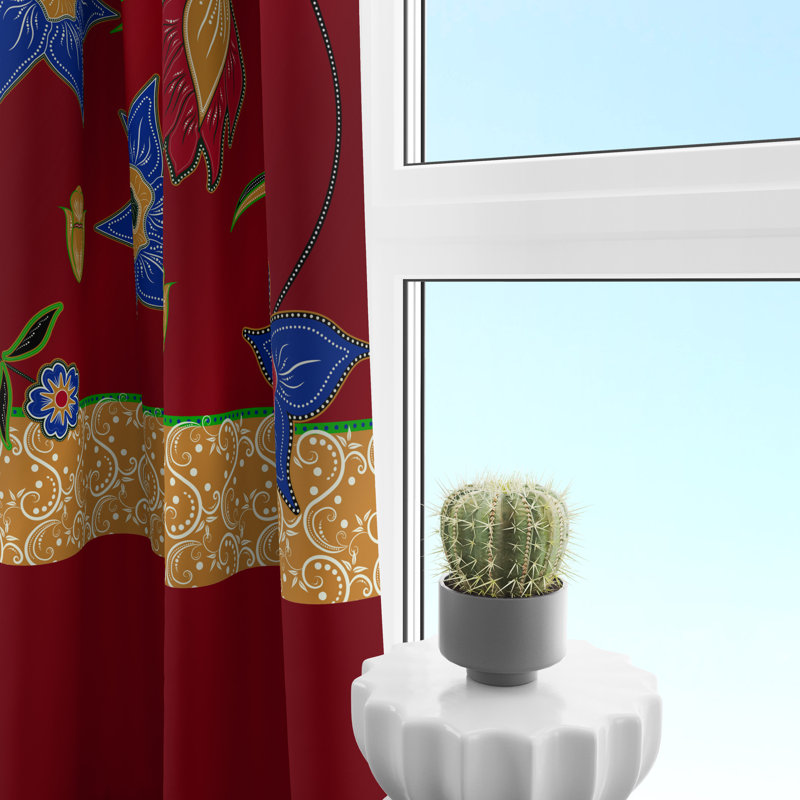 Semi Sheer Curtain Panel Pair, 20" W x 52" L