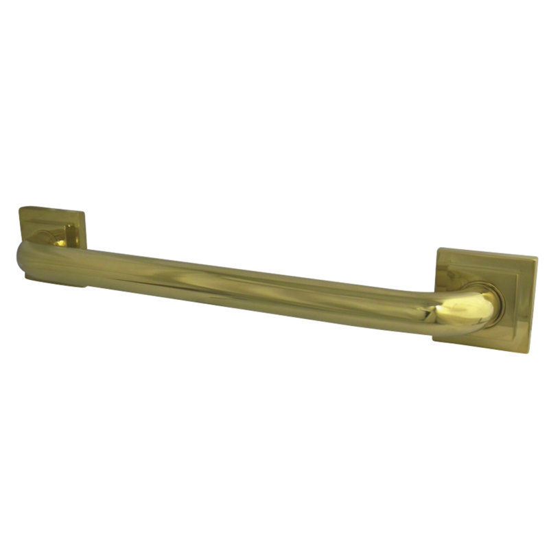 Kingston Brass Claremont 1-1/4 Inch O.D Grab Bar, 18" W, Polished Brass