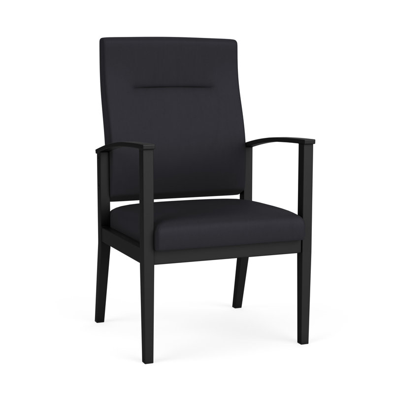 Chaise en métal Amherst, Noir, Vinyle noir Patriot Plus