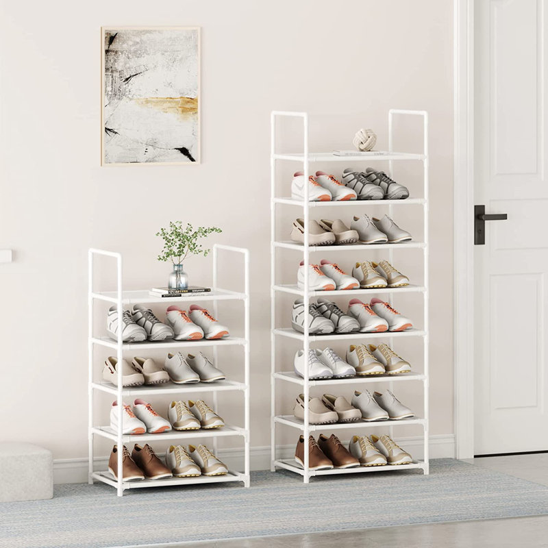 10 Pair Shoe Rack, White