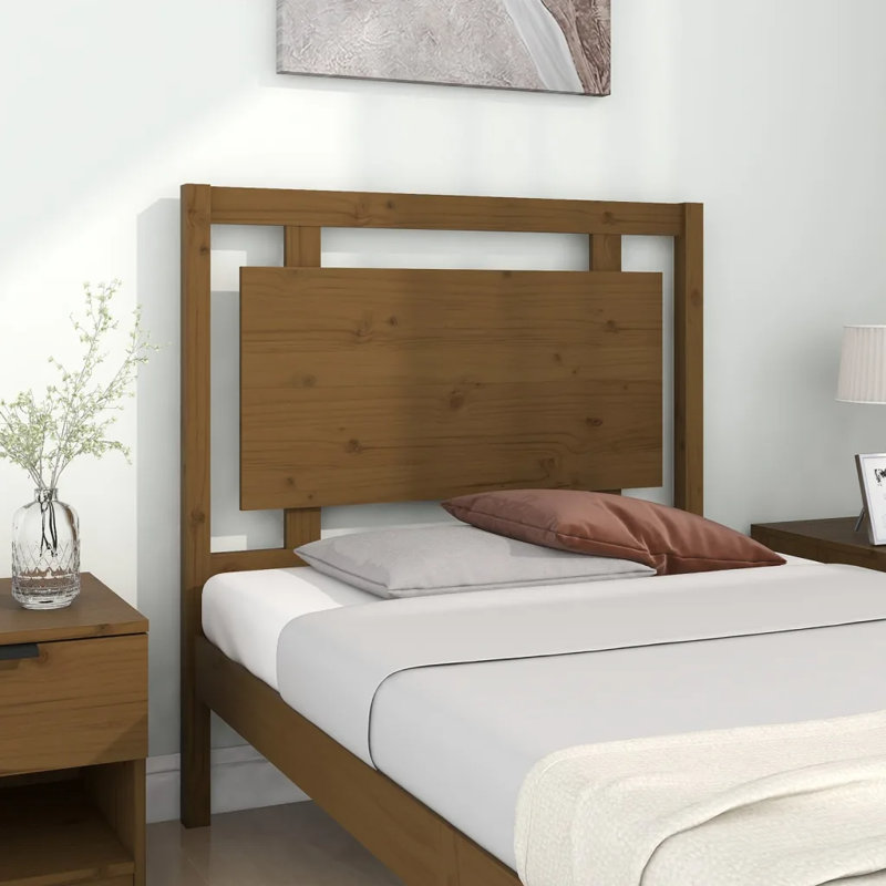 Schiavo Solid Wood Headboard, 80.5 x 100 cm, Black
