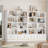 📚 Akxel 47.2" W Farmhouse Bookshelf with 3 Drawers, Wood Grain Storage Bookcase & Display Organizer, Freestanding Book Rack-1625577716